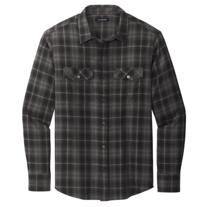 Long Sleeve Ombre Plaid Shirt Thumbnail