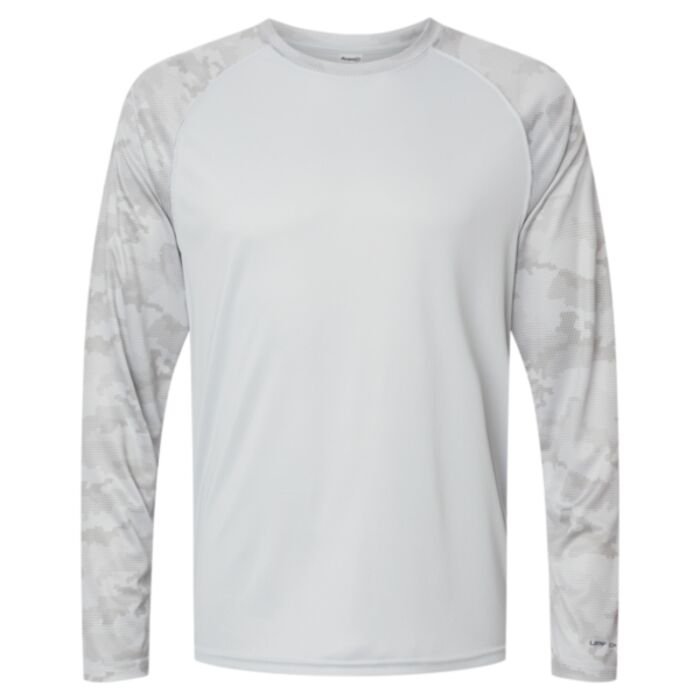 Unisex Cayman Performance Camo Colorblocked Long Sleeve T-Shirt Thumbnail
