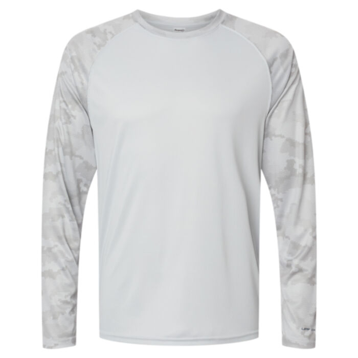 Unisex Cayman Performance Camo Colorblocked Long Sleeve T-Shirt Thumbnail