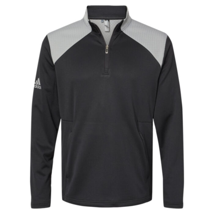 Men's Textured Mixed Media Quarter-Zip Pullover Thumbnail