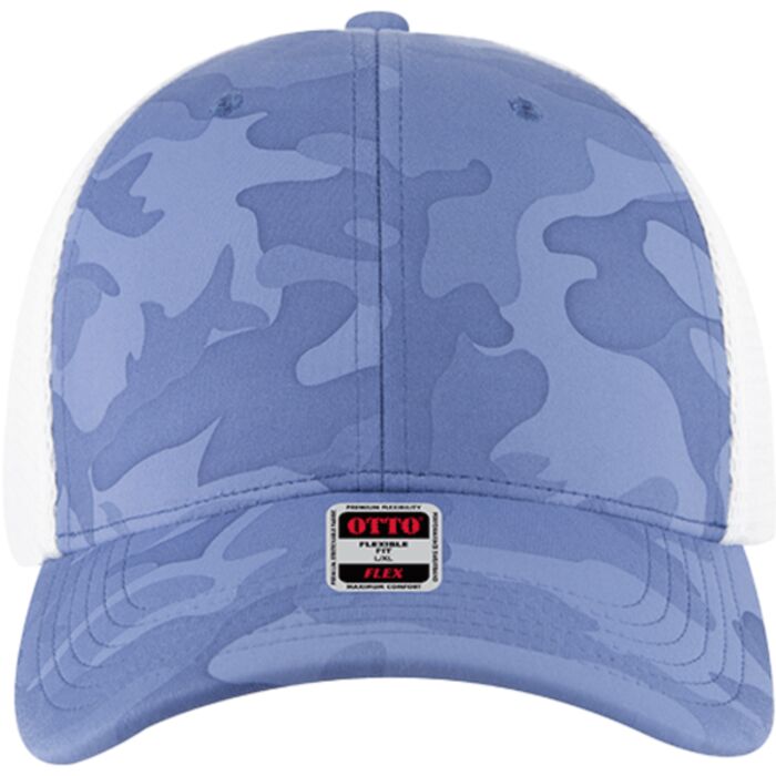 OTTO CAP "OTTO FLEX" Fitted 6 Panel Low Profile Mesh Back Trucker Hat Thumbnail