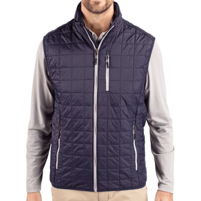 Cutter & Buck Rainier PrimaLoft Mens Big and Tall Eco Insulated Full Zip Puffer Vest Thumbnail