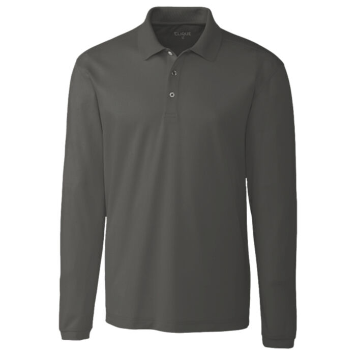 Clique Spin Eco Performance Pique Long Sleeve Mens Polo Thumbnail