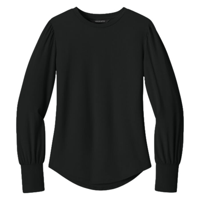 Women's Stretch Jersey Long Sleeve Blouson Top Thumbnail
