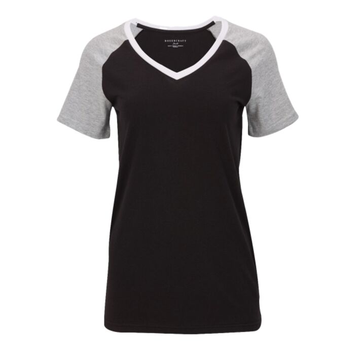 Women's Colorblocked V-Neck T-Shirt Thumbnail