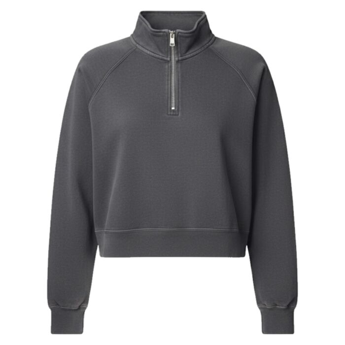 Women's Garment-Dyed Mid-Length Quarter-Zip Sweatshirt Thumbnail