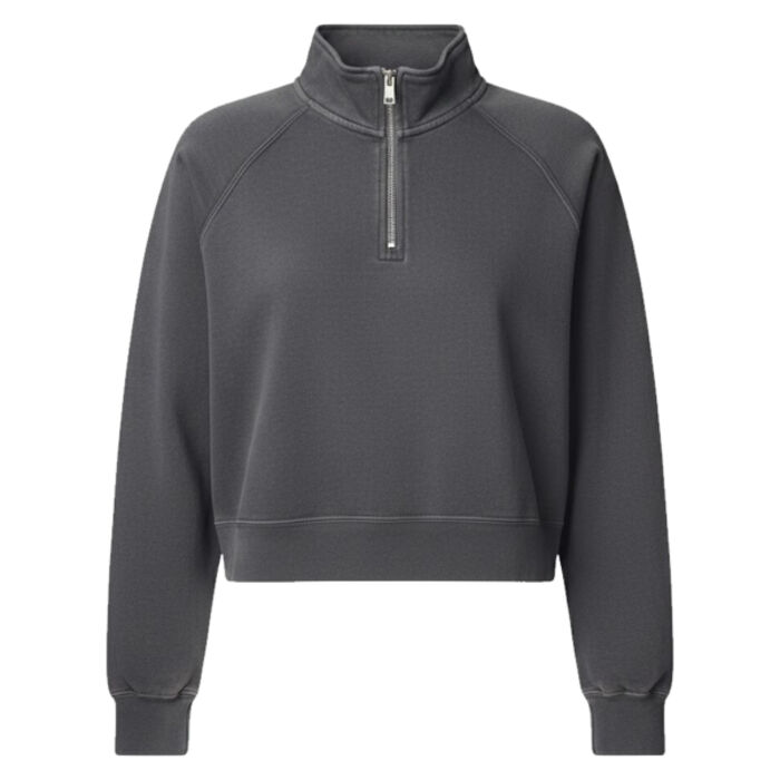 Women's Garment-Dyed Mid-Length Quarter-Zip Sweatshirt Thumbnail