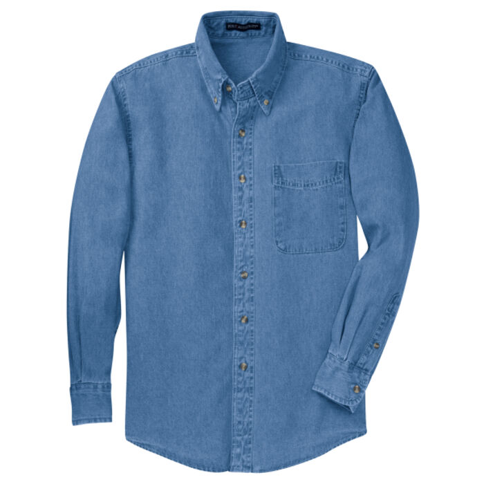 Tall Long Sleeve Denim Shirt Thumbnail
