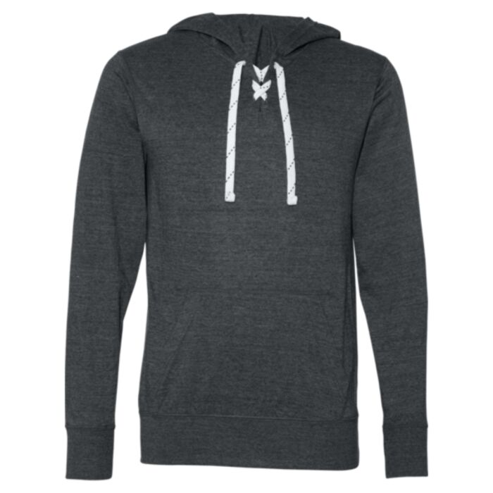 Unisex Jersey Sport Lace Hooded Pullover Thumbnail