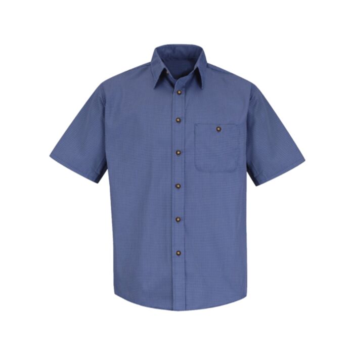 Men's Mini-Plaid Uniform Short Sleeve Shirt Thumbnail