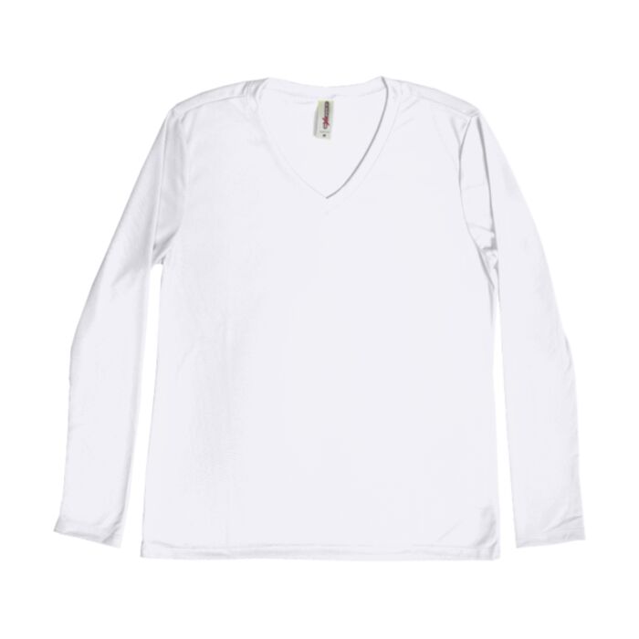AI302 Women's V-Neck Long Sleeve Expert Tee Thumbnail