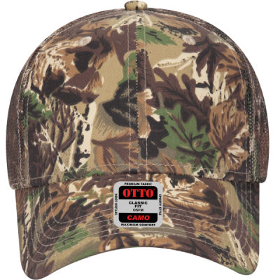 OTTO CAP® Camouflage 6 Panel Low Profile Mesh Back Trucker Hat Thumbnail