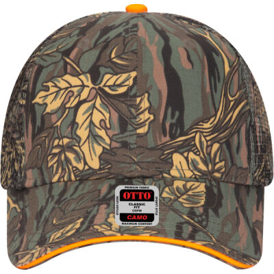 OTTO CAP® Camouflage 6 Panel Low Profile Mesh Back Trucker Hat Thumbnail