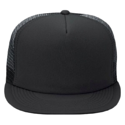 OTTO CAP® "OTTO SNAP" 5 Panel High Crown Mesh Back Trucker Snapback Hat Thumbnail