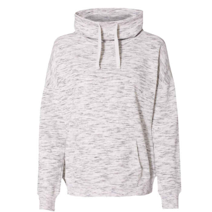 Women’s Mélange Fleece Cowl Neck Sweatshirt Thumbnail