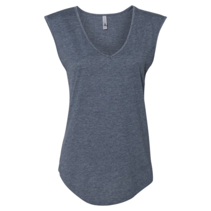 Women's Festival Sleeveless Deep V-Neck T-Shirt Thumbnail