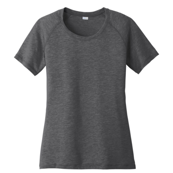 Women's PosiCharge ® Tri Blend Wicking Scoop Neck Raglan Tee Thumbnail