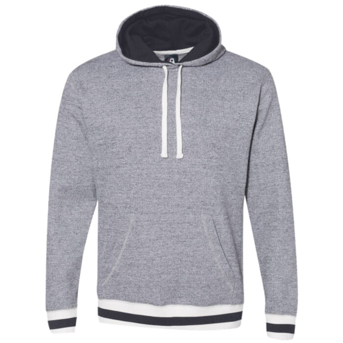 Unisex Peppered Fleece Lapover Hooded Sweatshirt Thumbnail