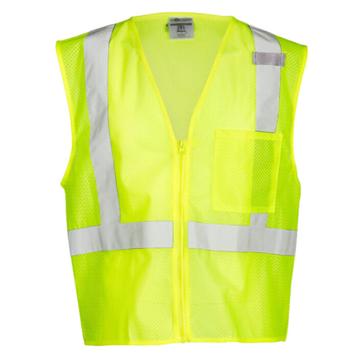 Unisex Single Pocket Zipper Mesh Vest Thumbnail