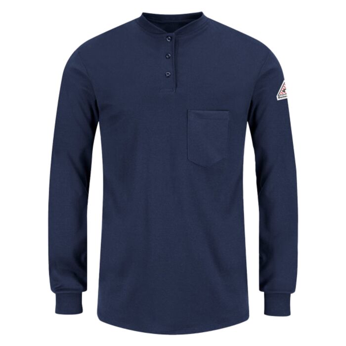 Women's Long Sleeve Tagless Henley Shirt Thumbnail